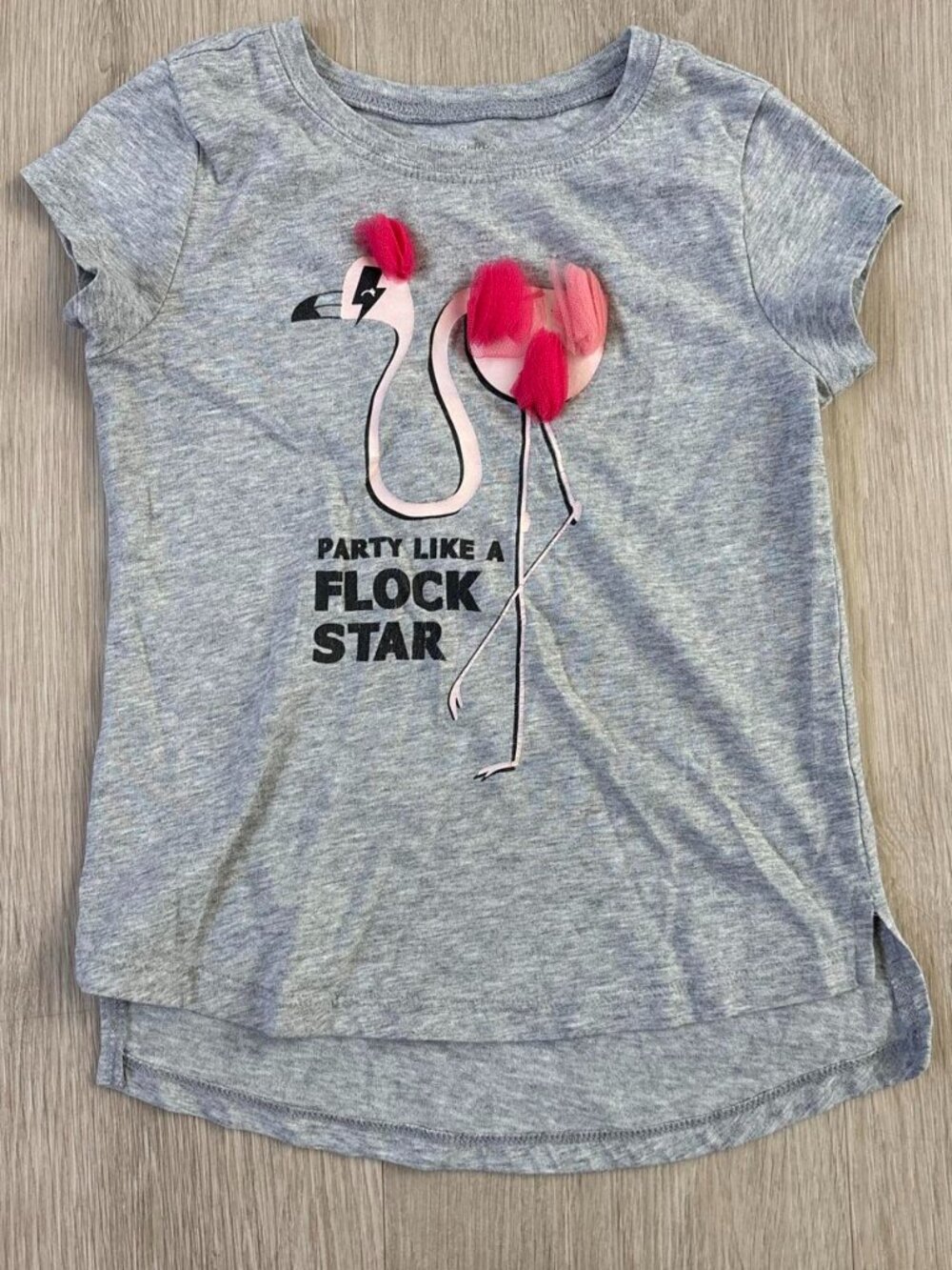 Okie Dokie Girls Flamingo “Party Like a Flock Star” Tee – Size 5T
